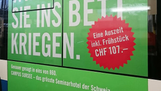 Traffic Board Werbung Campus Sursee