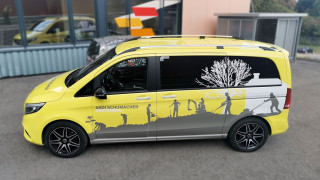 Vollfolierung Mercedes Andi Schuhmacher Gartenbau