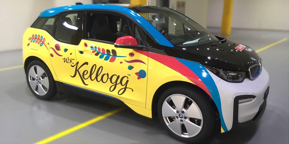 BMW i3 Car Wrapping Kellogg's