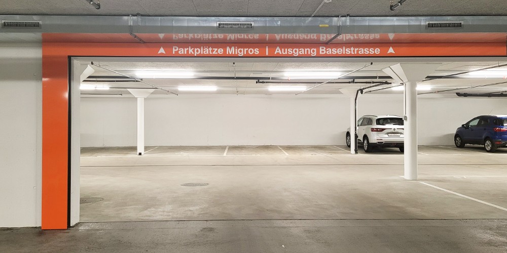 Parkhausbeschriftung Migros Schmittenhof Dagmersellen